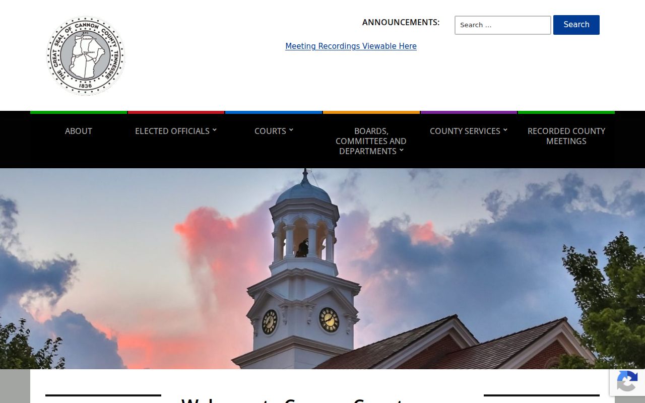 Cannon County court docket official county website